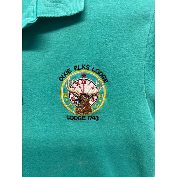 Vintage Embroidered Elks Lodge Winner Mate Sportswear Polo Size Large - Picture 2 of 7